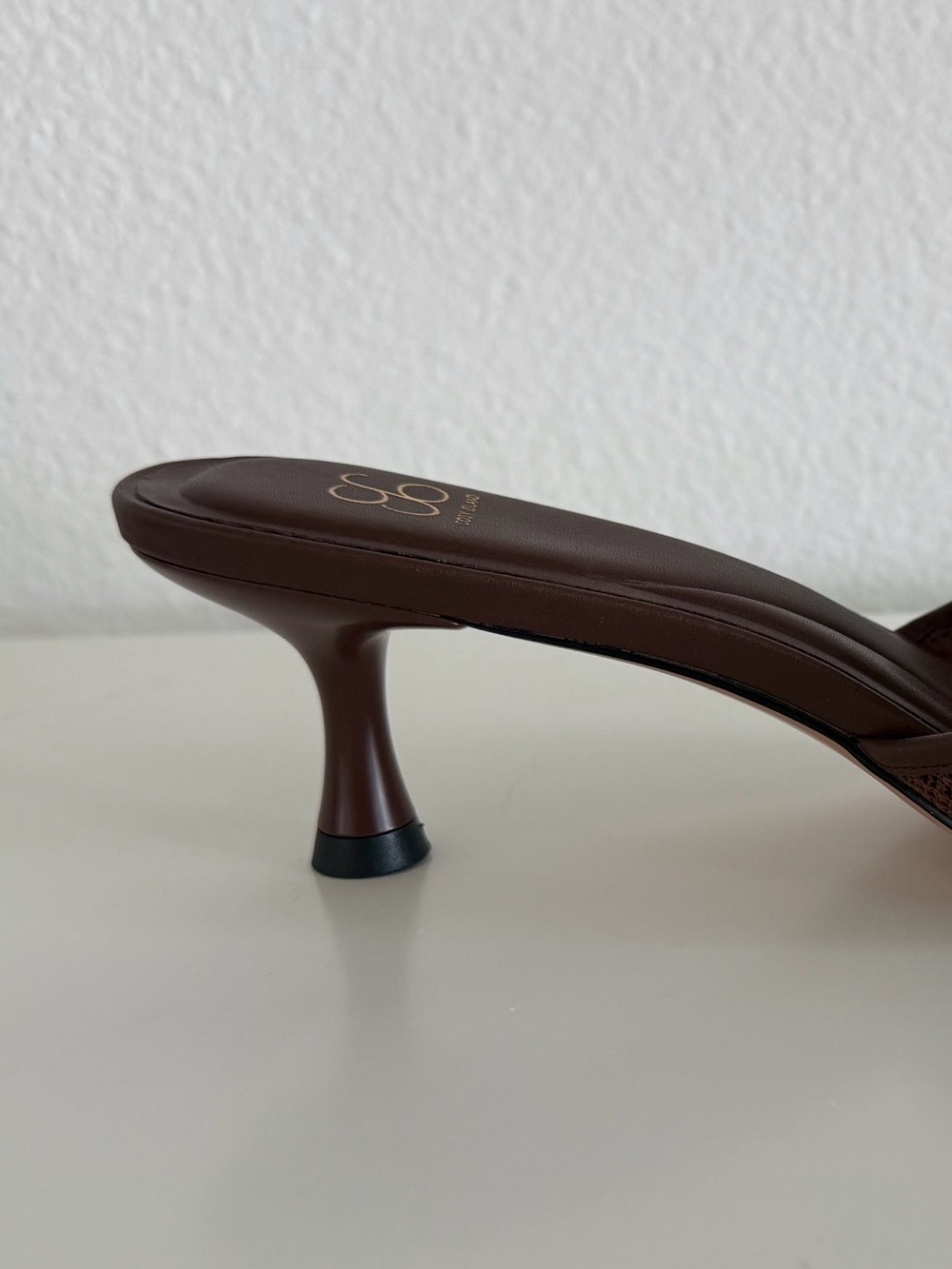 Women’s Brown Kitten Heel Sandals with Buckle - Picture 5 of 7